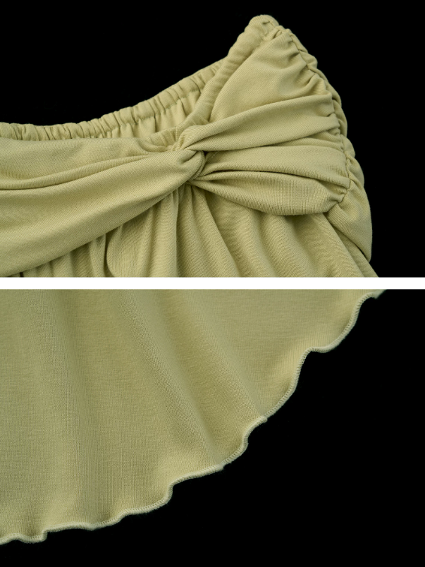 Sunlit Sage Green Draped A-Line Midi Skirt WE924