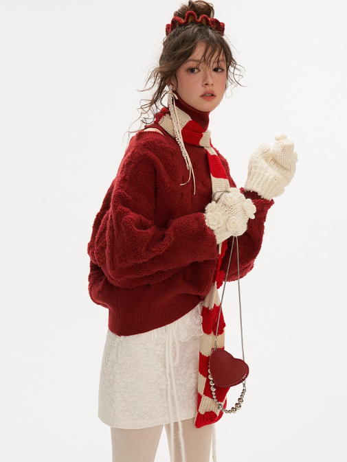 MAMC - Signal Red Monogram Sweater