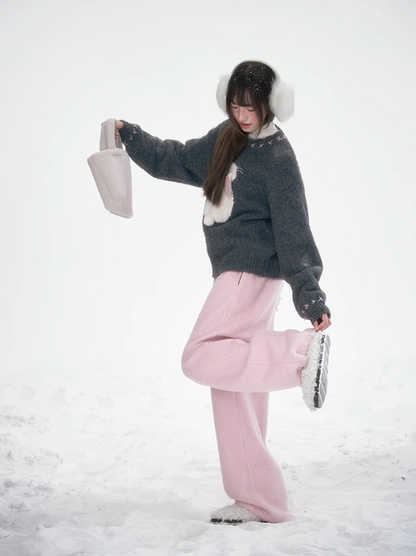 太清 - Little Bunny Pullover Knitted Sweater