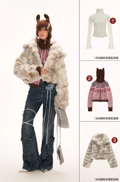 MAMC - Vintage Washed Flare Cargo Jeans