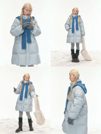 "Bluebell Snowtrace" Clear Sky Blue Down Jacket LL2025461