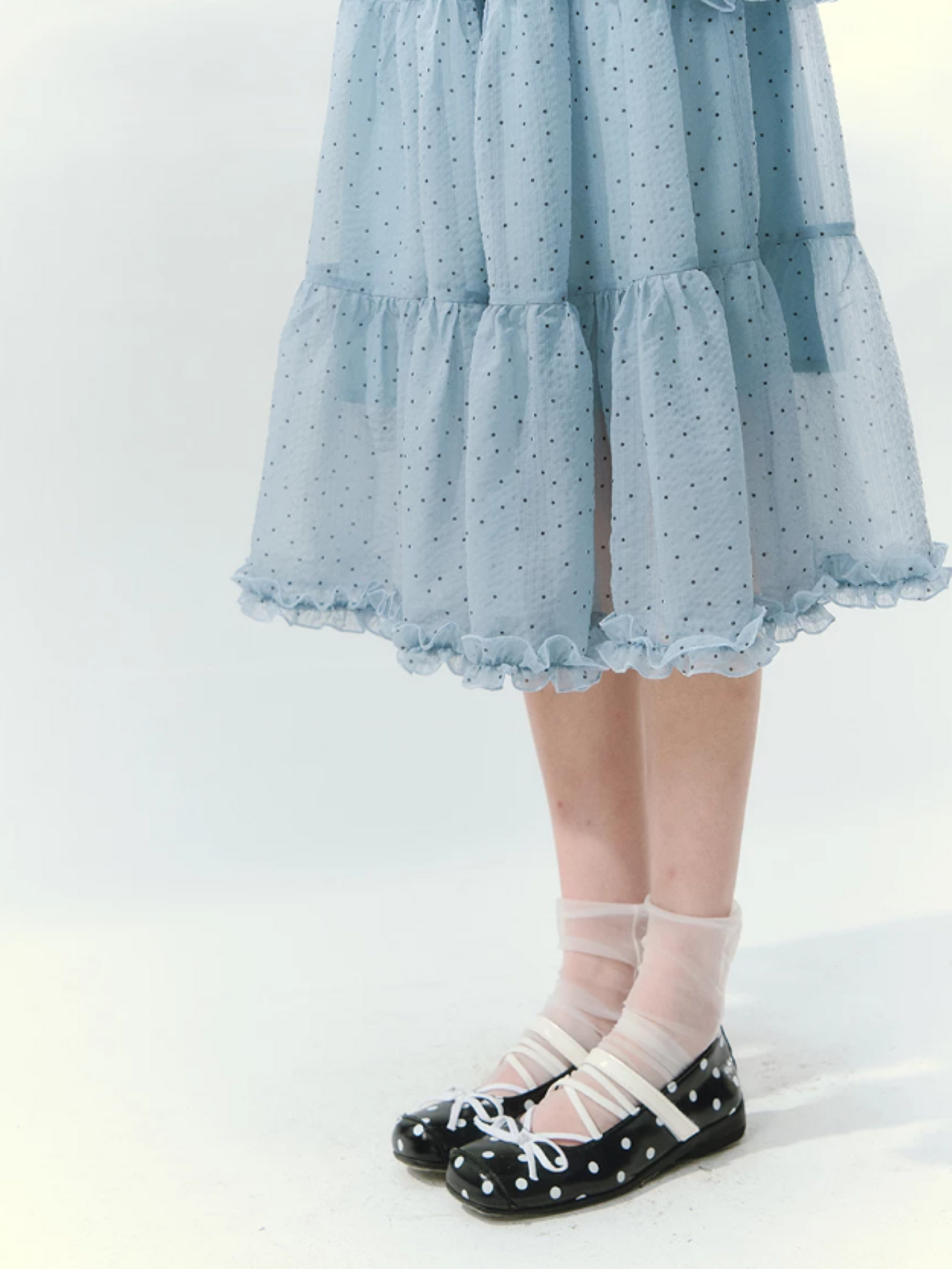 “Sea Salt Layers” Polka Dot Princess Skirt Set LL2026150
