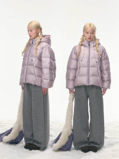 "Trace Line" Contrast-Embroidery Elastic Knit Pants LL2025466