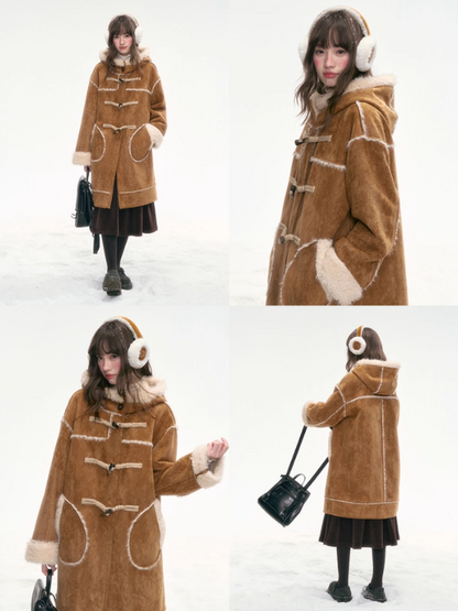 "Suede Journal" Pastel Khaki College Toggle Jacket LL2025326