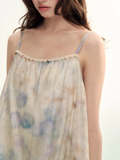 Soft Beige Layered Lace Slip Dress LL2026096