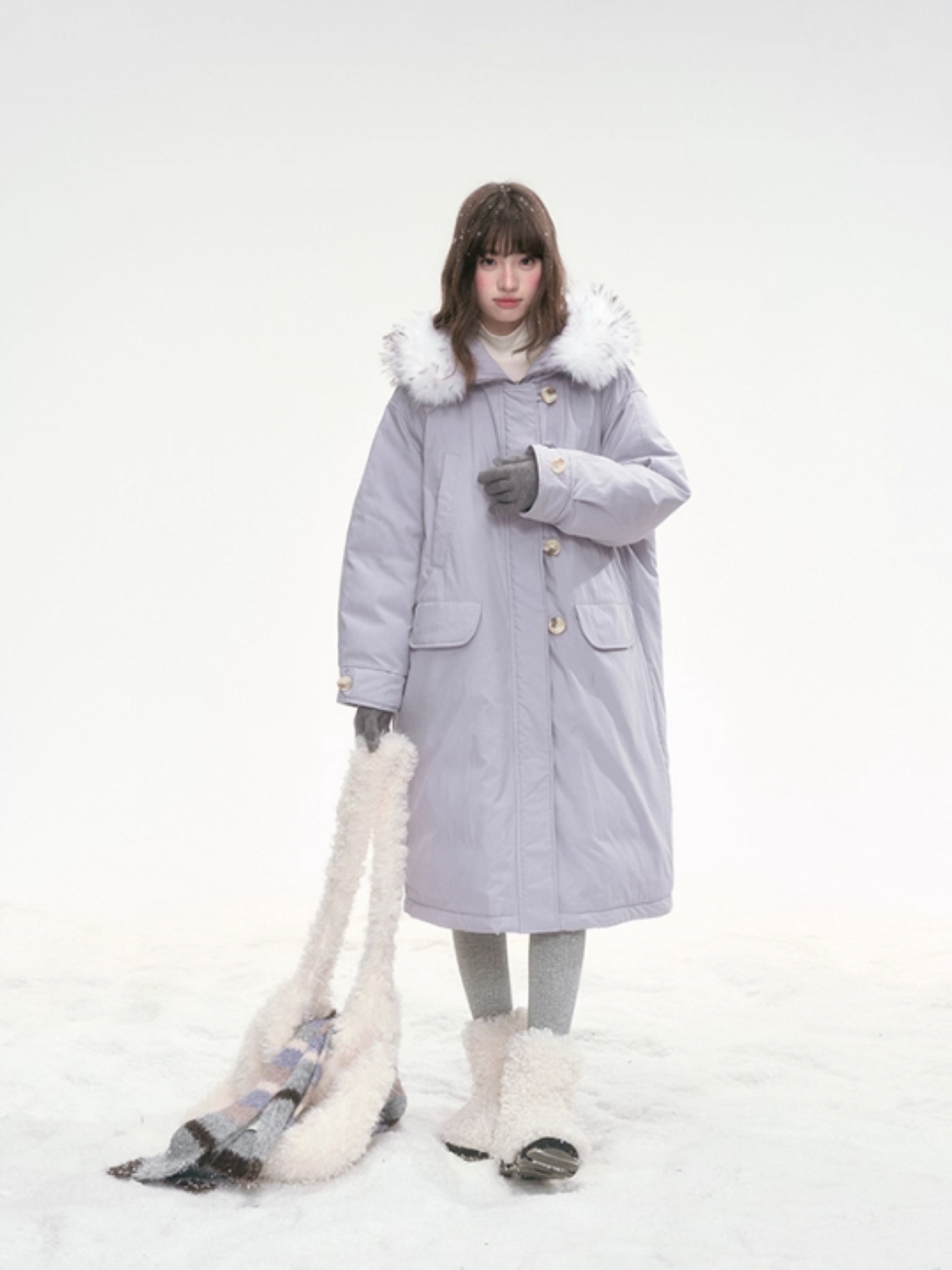 "Twilight Plush" Purple Long Parka SJ2025301