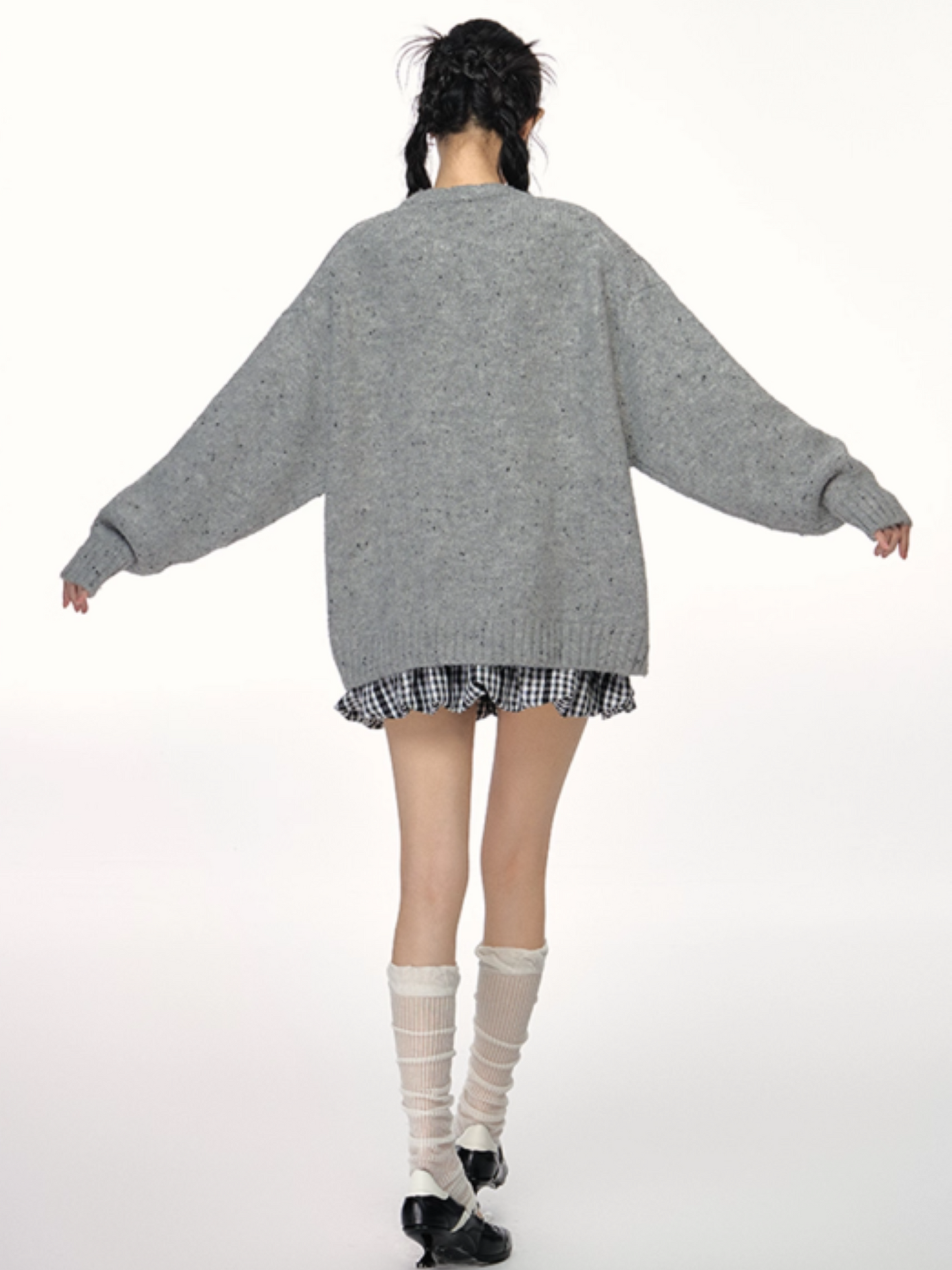 PCH - Alpaca Wool Blend Knit Pullover with Beaded Letter Embroidery