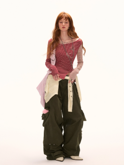 MAMC - Fringe Corduroy Cargo Pants (Army Green)