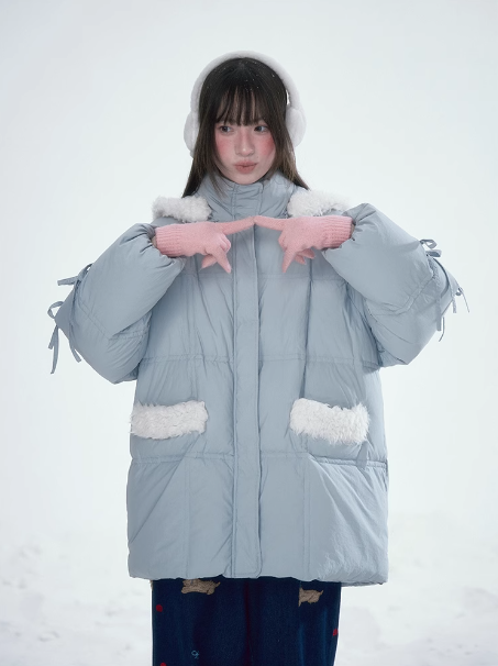 林雪仪 - Haze Blue Rabbit Ear Jacket