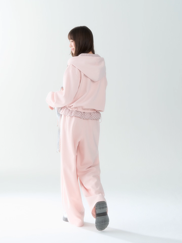 罐头士多所 - Pink Plaid Bow Hoodie & Jogger Set – Preppy Girl Matching Loungewear