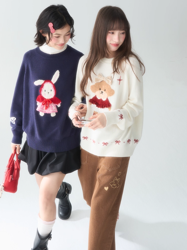 罐头士多所 - “Sweet Signals” Animal Knit Sweater