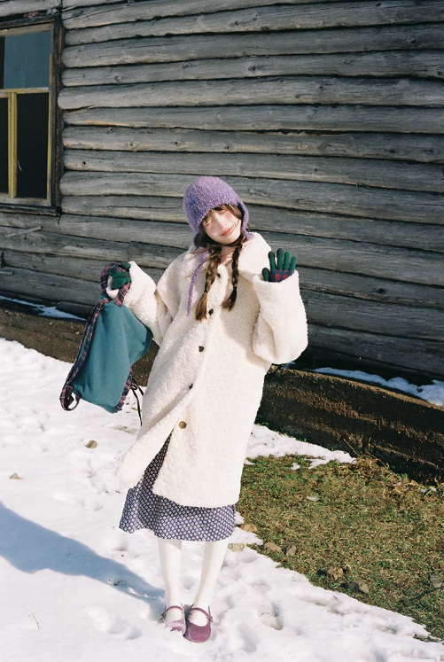 Zzouu - White Eco-friendly Fur Coat