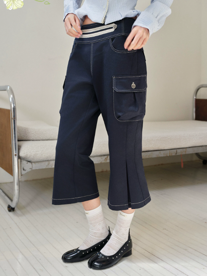 DAILY ARTIST - Navy Napoleon Utility Cropped Pants