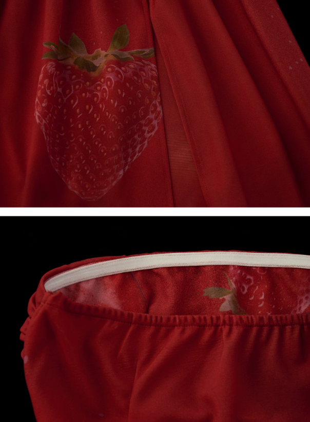 MAMC - "Strawberry Rouge Mood" Strapless Maxi Dress