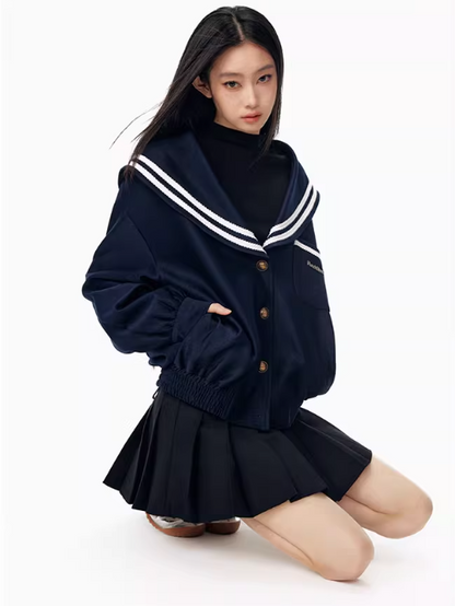 PCH - Vintage Navy Sailor Collar Jacket