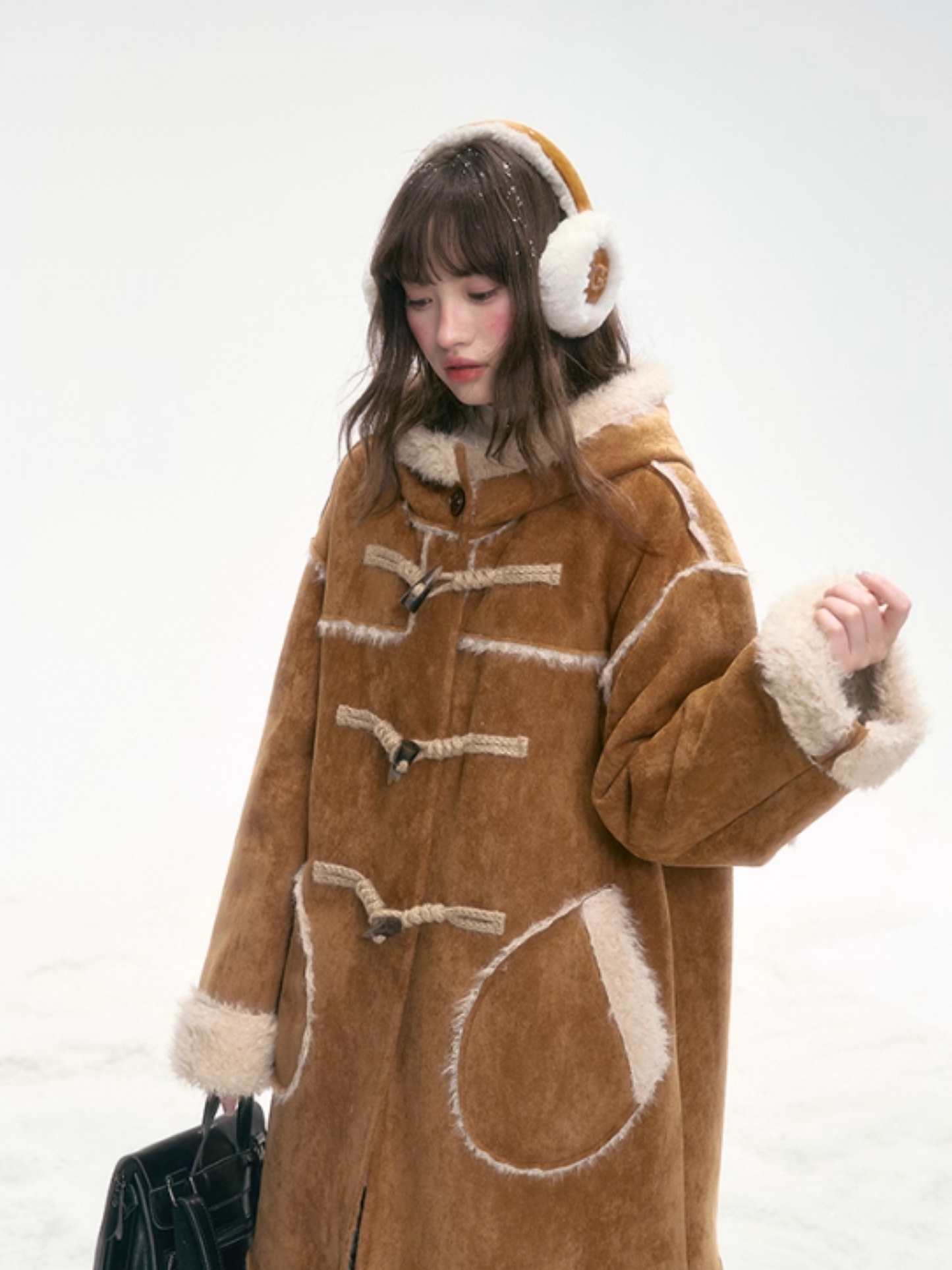"Suede Journal" Pastel Khaki College Toggle Jacket LL2025326