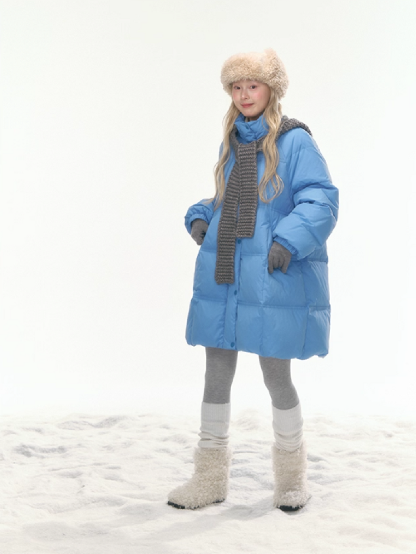 "Bluebell Snowtrace" Water Blue Down Jacket LL2025461