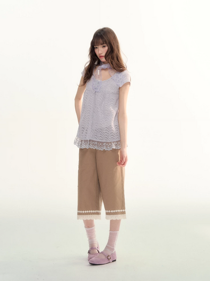 Ash Fir Crochet Lace Cardigan Set LL2026093