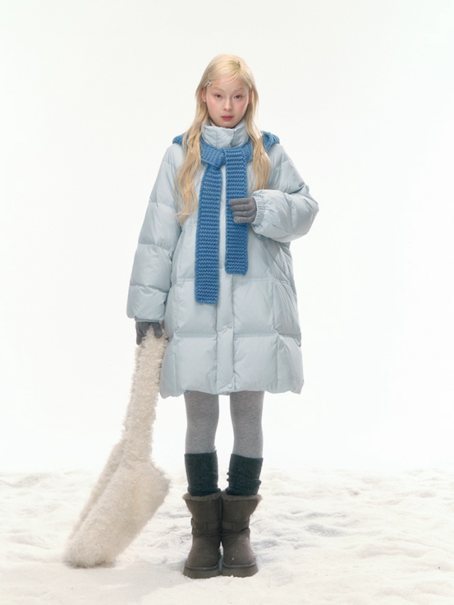 "Bluebell Snowtrace" Clear Sky Blue Down Jacket LL2025461