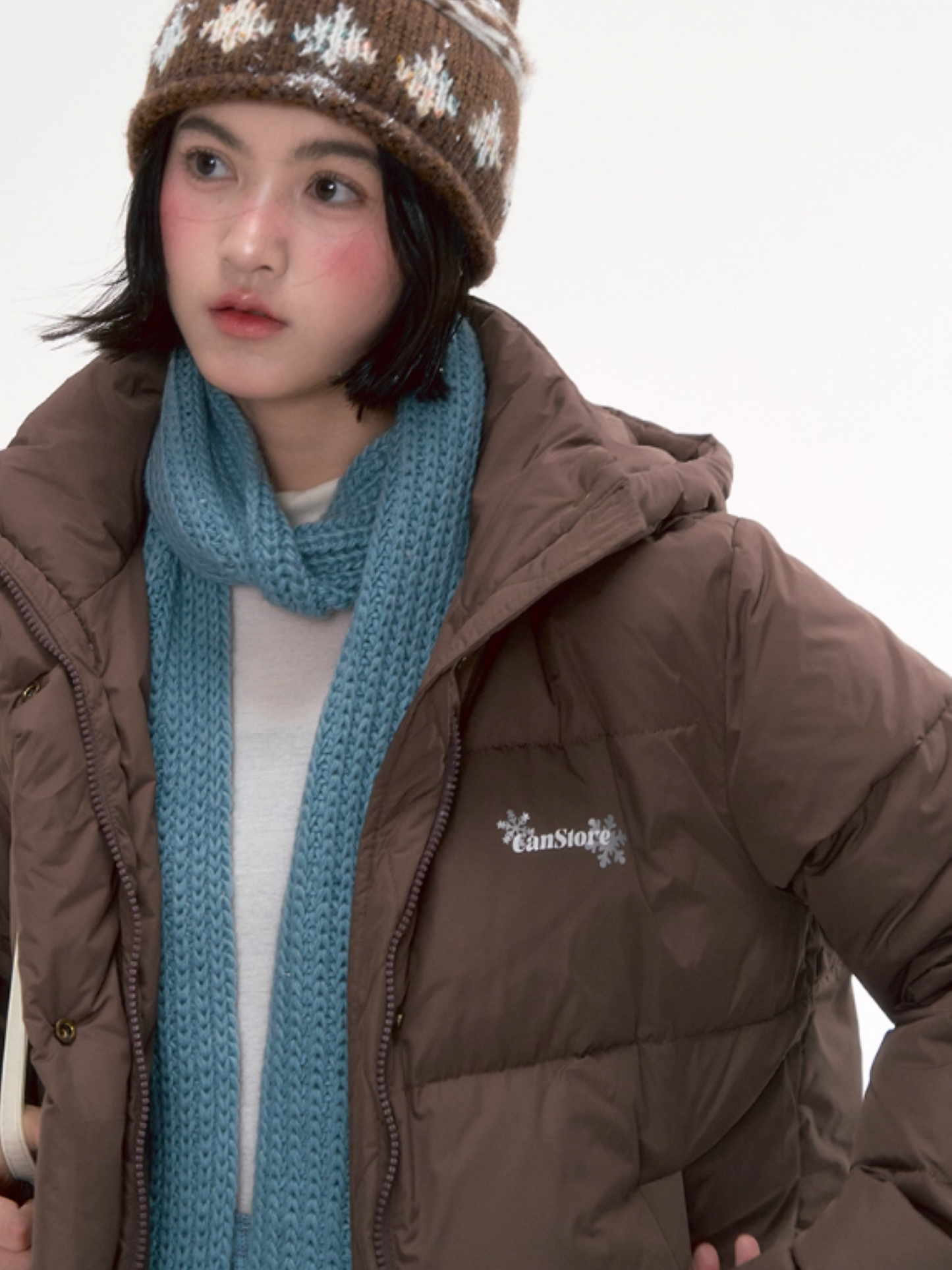 “Basic-Warm 2.0” Short Puffer Down Jacket with Detachable Hood LL2025286