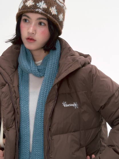 “Basic-Warm 2.0” Short Puffer Down Jacket with Detachable Hood LL2025286