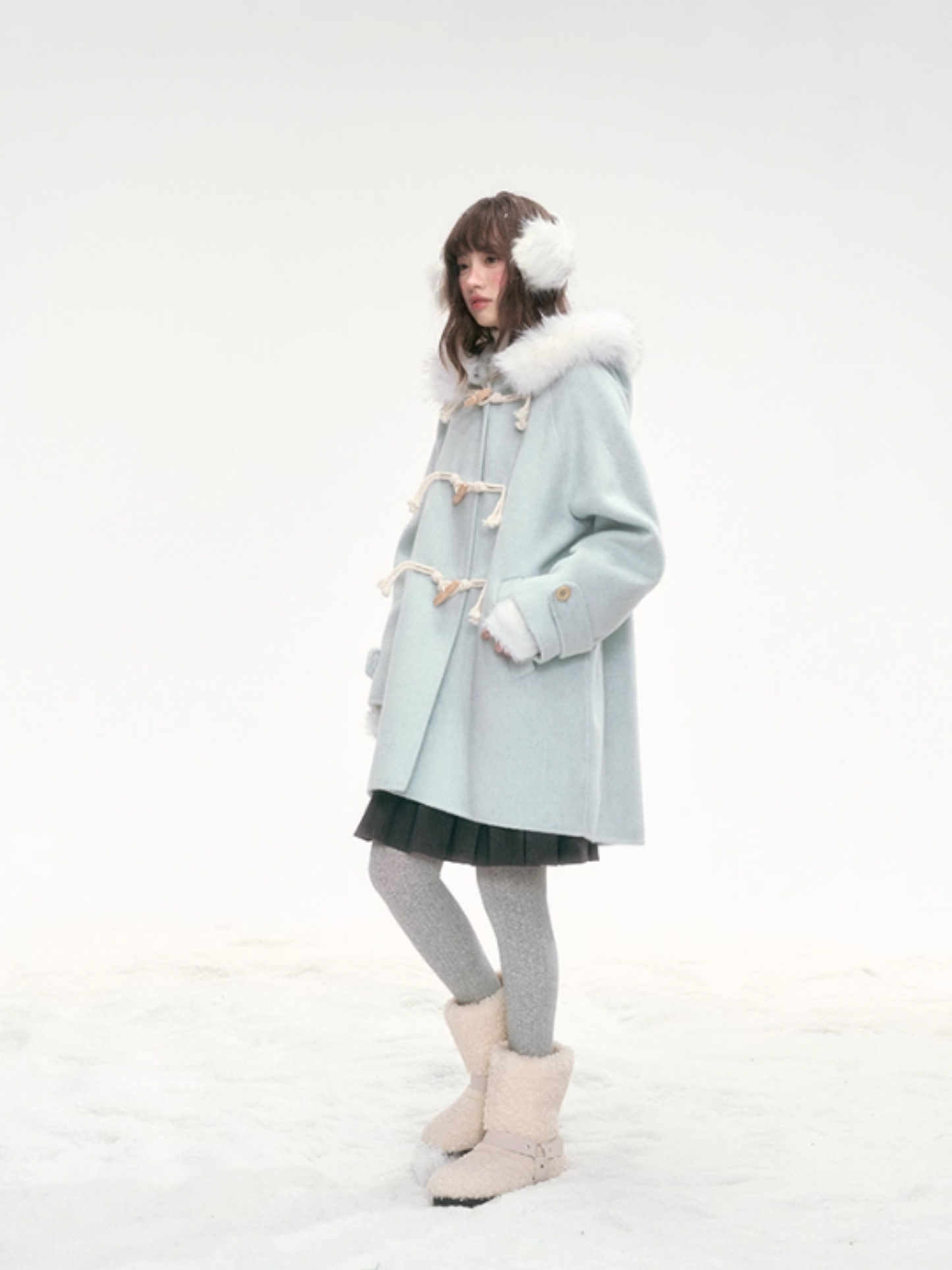 "Tundra Whispers" Wool Coat – Mint LL2025319