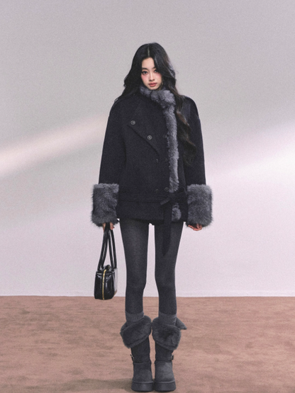 少也眼 Brusse Late Autumn French Light Luxury Wool Jacket