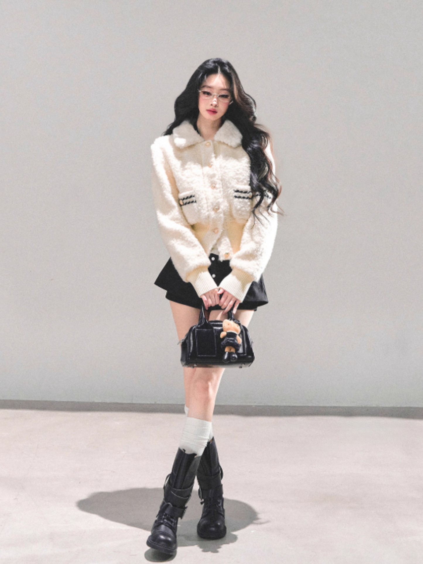 让她降临 “Soft Whisper” Shearling Fleece Jacket