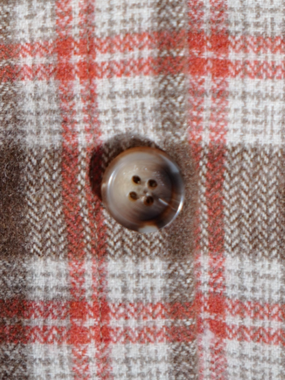 OAKMOO - Wool Textured Plaid Hooded Short Jacket – Coffee Quartz Brown 25Q423
