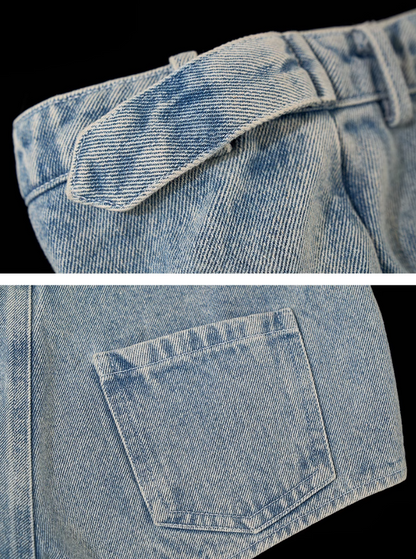 MAMC - Vintage Tie-Up Denim Shorts