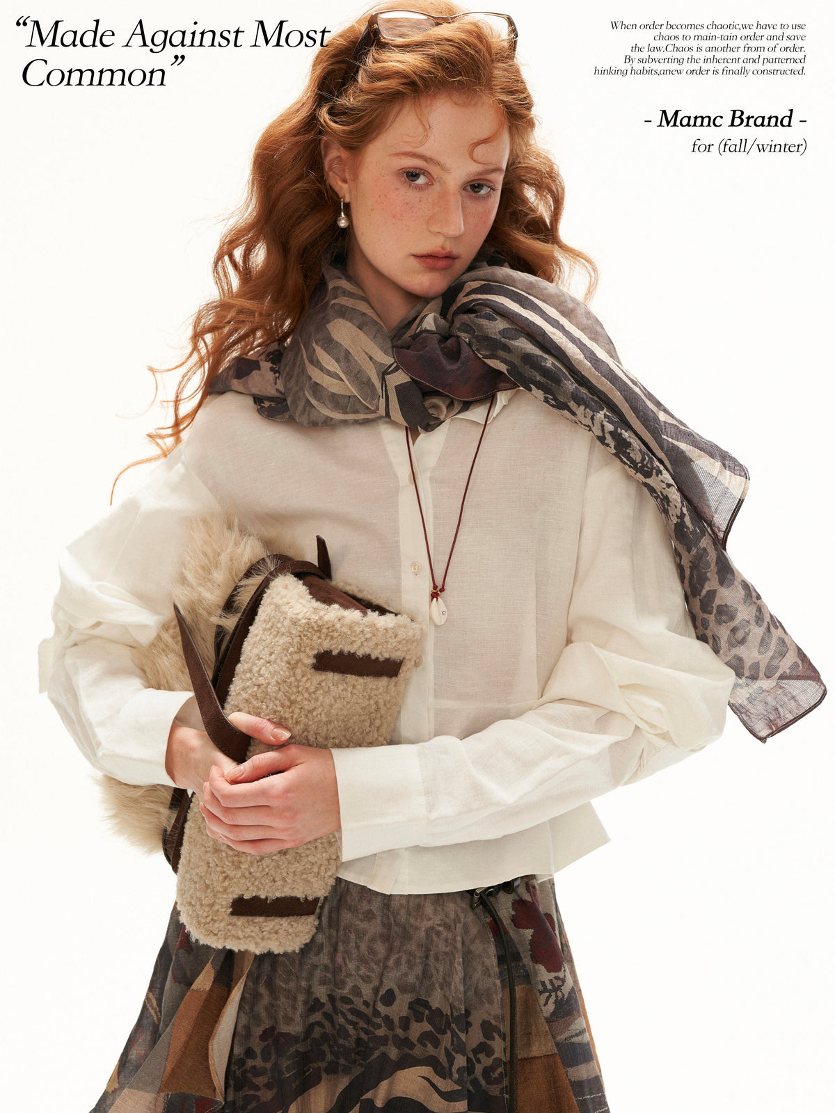 MAMC - White Linen Cotton Ruffle Hem Shirt with Layered Sleeves