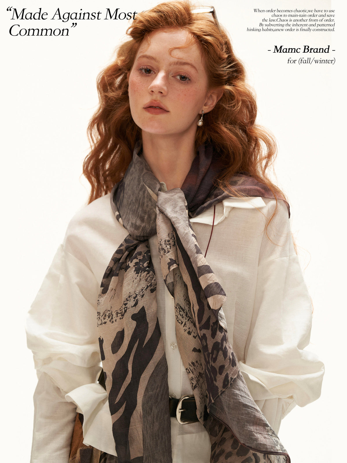 MAMC - White Linen Cotton Ruffle Hem Shirt with Layered Sleeves