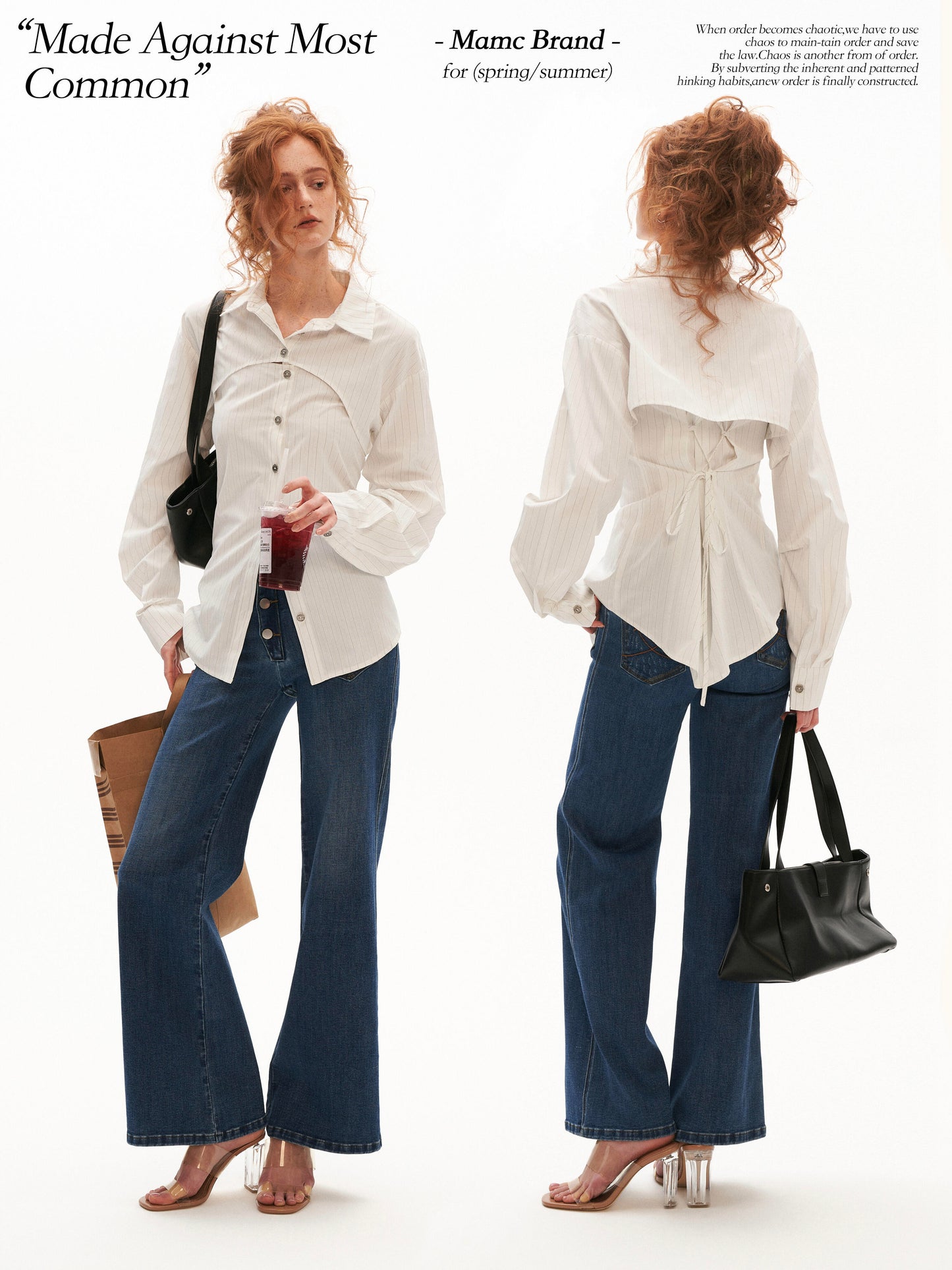 Vintage Blue Wide-Leg Denim Jeans