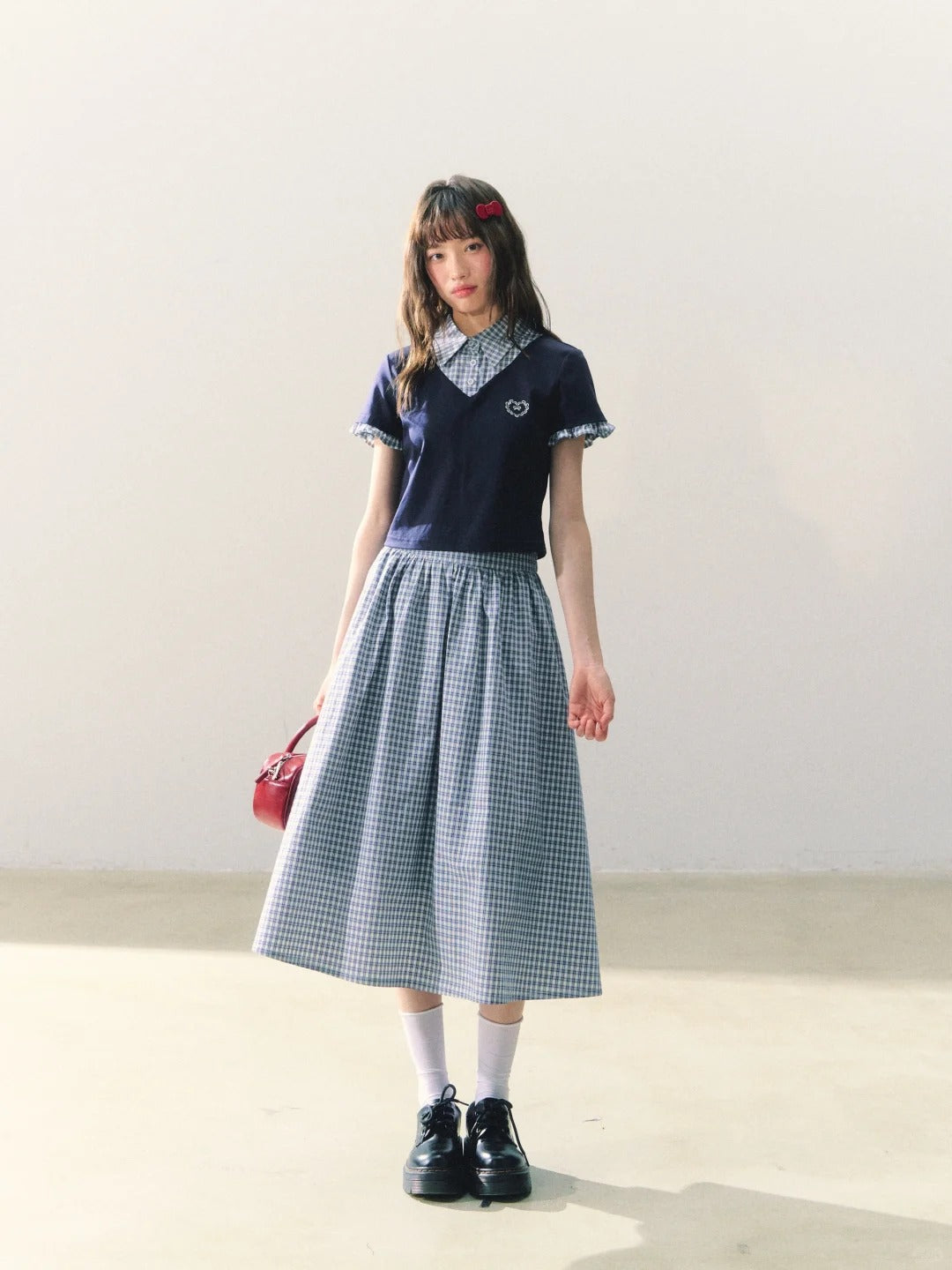 罐头士多所 - 青春收藏家 Heart & Plaid Layered Set