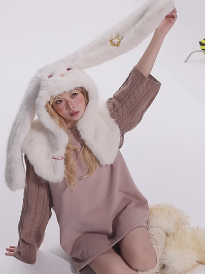 YEDM - Plush Rabbit Ear Hat