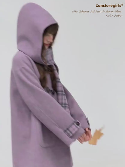 "Taro Mist" Lavender Wool Coat LL2025320