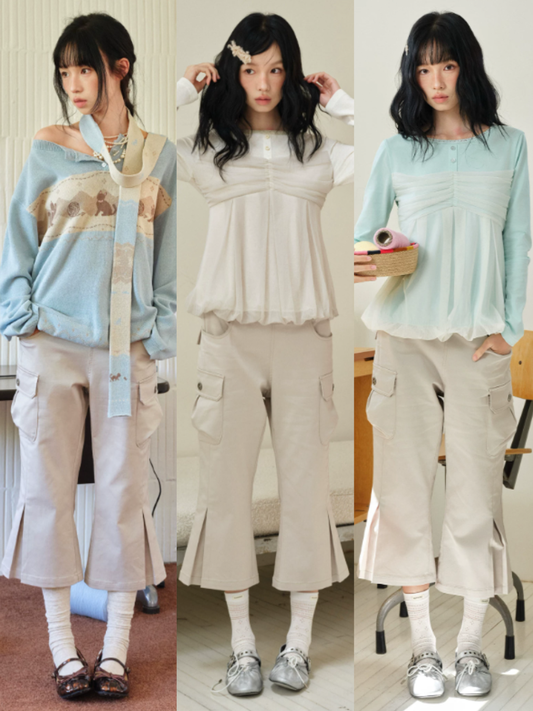 DAILY ARTIST - Khaki Napoleon Utility Cropped Pants